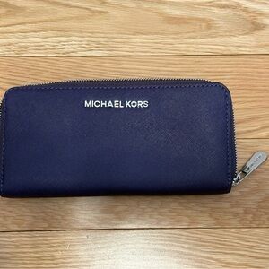 Michael Kors Purple Zip-Around Wallet